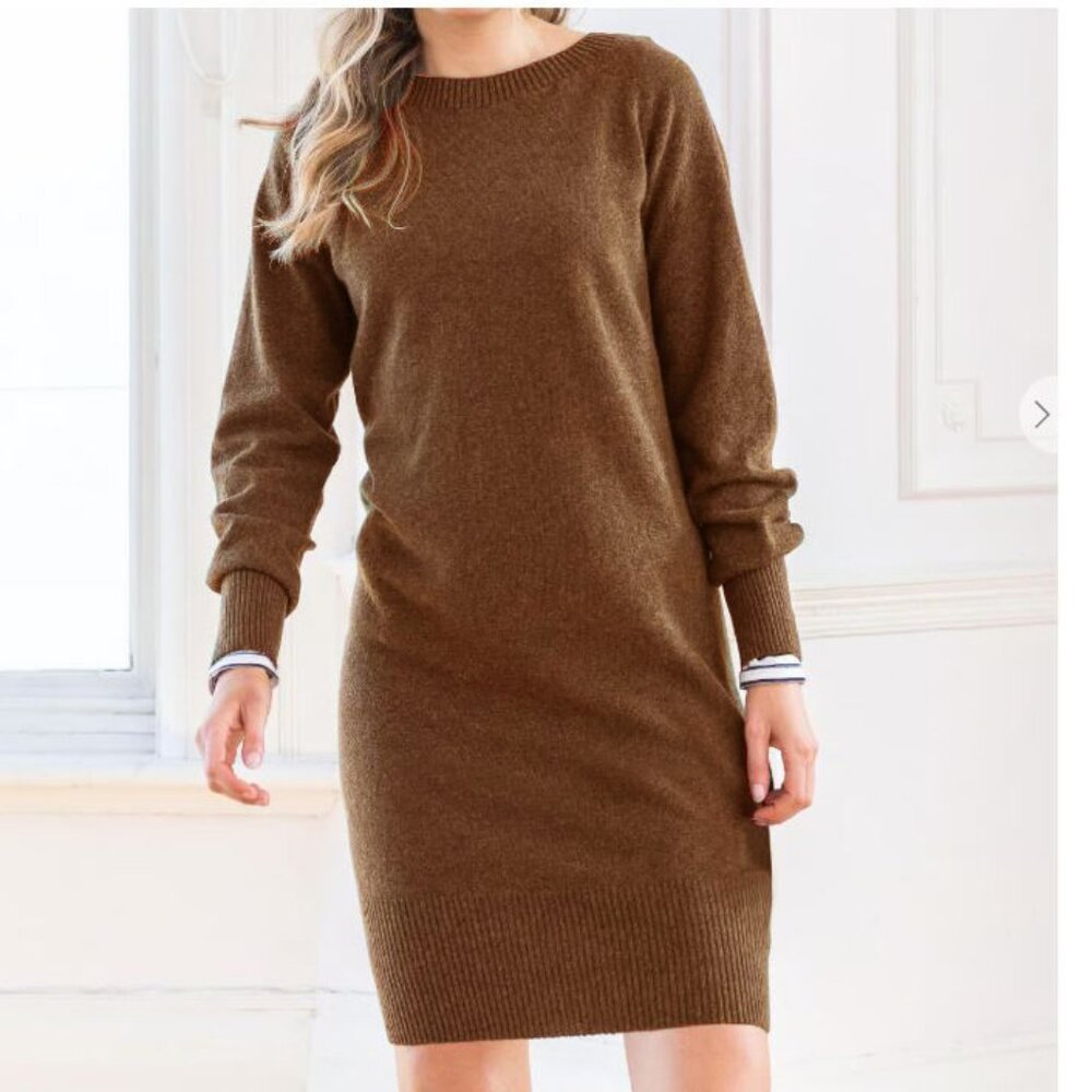 Long Sleeve Brown Dress